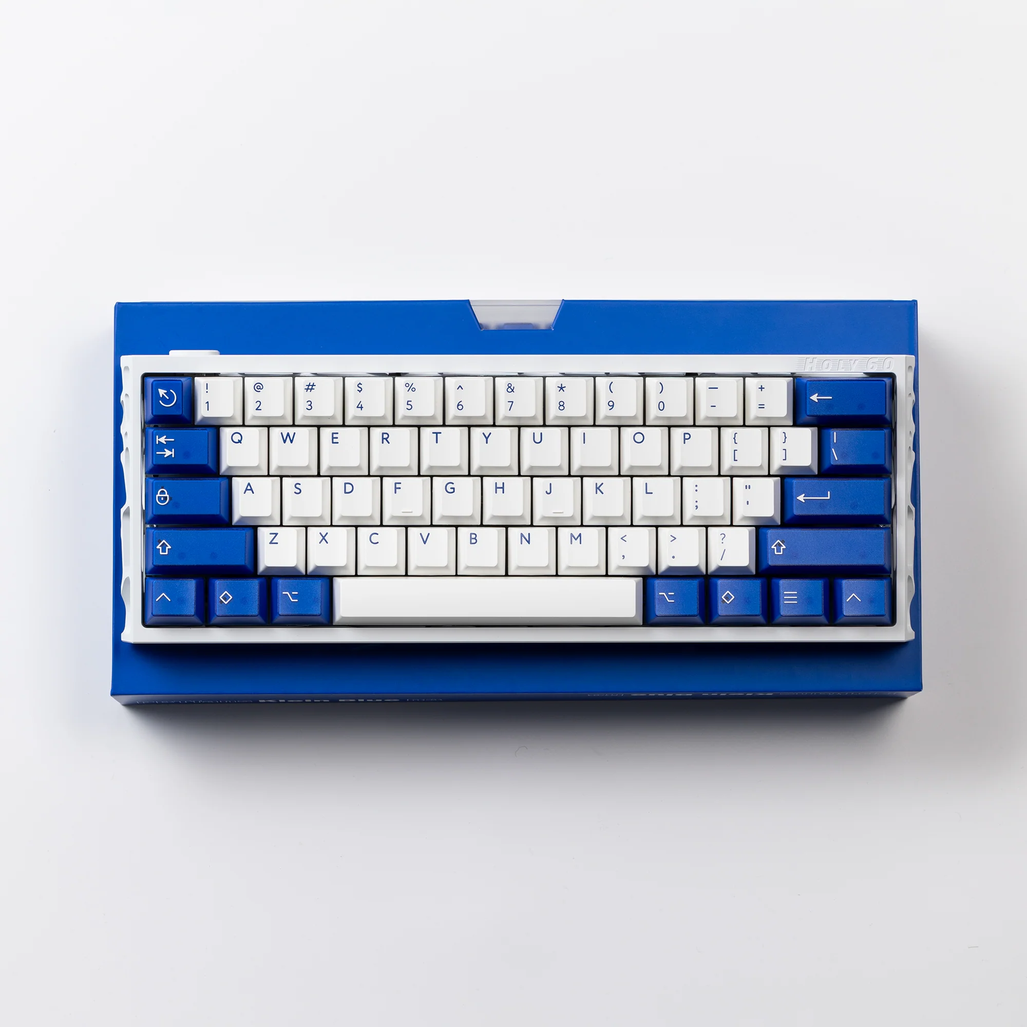 Ready to use Holy60 Keyboard with PBTfans Klein Blue R3